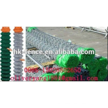 pvc coated galvanized chain link mesh diamond fence netting roll for animal or sports